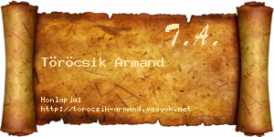 Töröcsik Armand névjegykártya